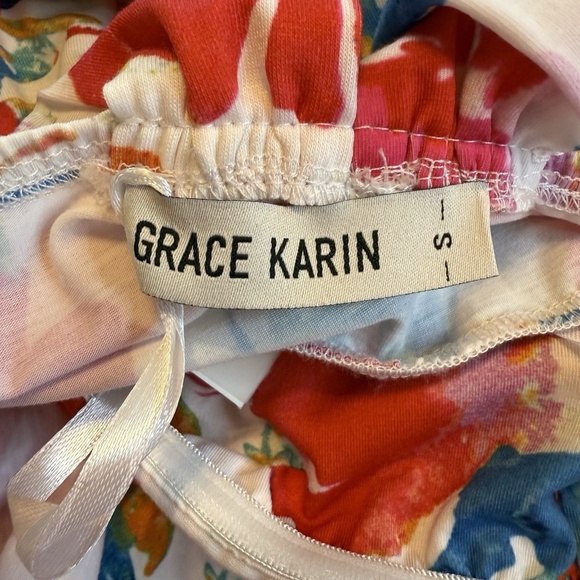 Grace Karin Women Size S Floral Halter Maxi Dress Criss Cross Summer NWT - Picture 12 of 16